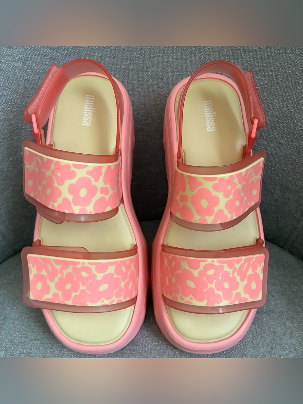 Melissa Pink Brave Platform Sandals, Size 9